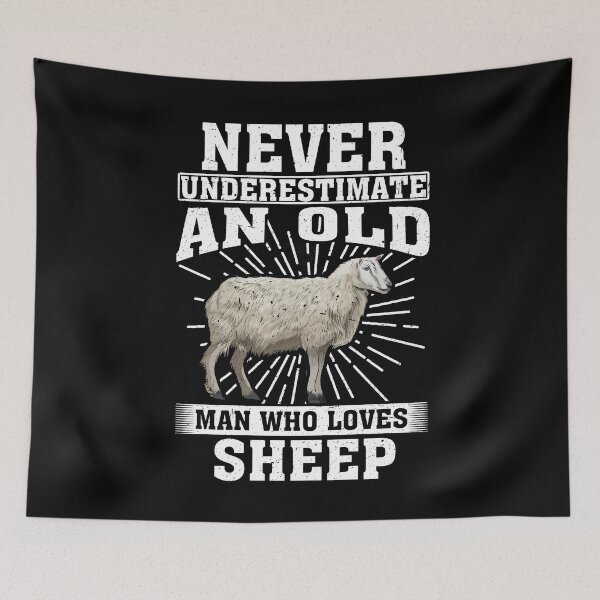 Item preview, ever Underestimate An Old Man Who Loves sheep designed and sold by CosmoKitsch.