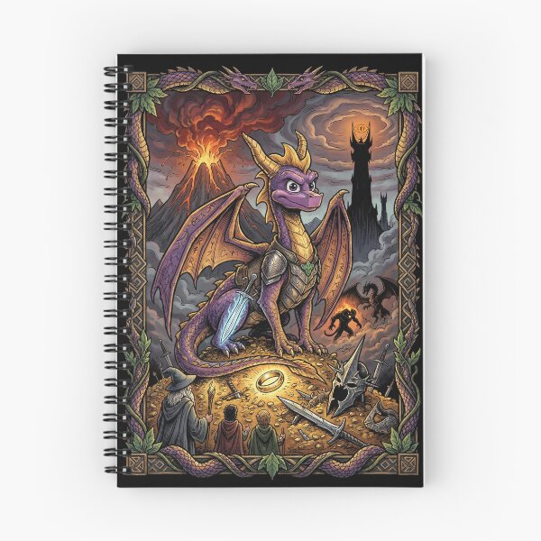 Item preview, LOTR x Spyro Crossover Fan Art – Purple Dragon in Middle-earth Quest Design designed and sold by Senpaiwaves.