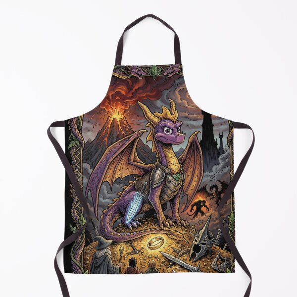 Item preview, LOTR x Spyro Crossover Fan Art – Purple Dragon in Middle-earth Quest Design designed and sold by Senpaiwaves.