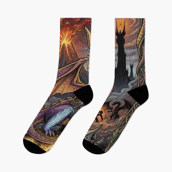 Item preview, LOTR x Spyro Crossover Fan Art – Purple Dragon in Middle-earth Quest Design designed and sold by Senpaiwaves.