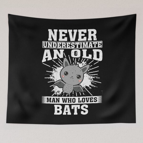 Item preview, Never Underestimate An Old Man Who Loves Bats designed and sold by CosmoKitsch.