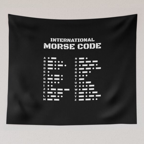 Item preview, Morse Code Chart Alphabet 26 Letters White designed and sold by AnnSign.