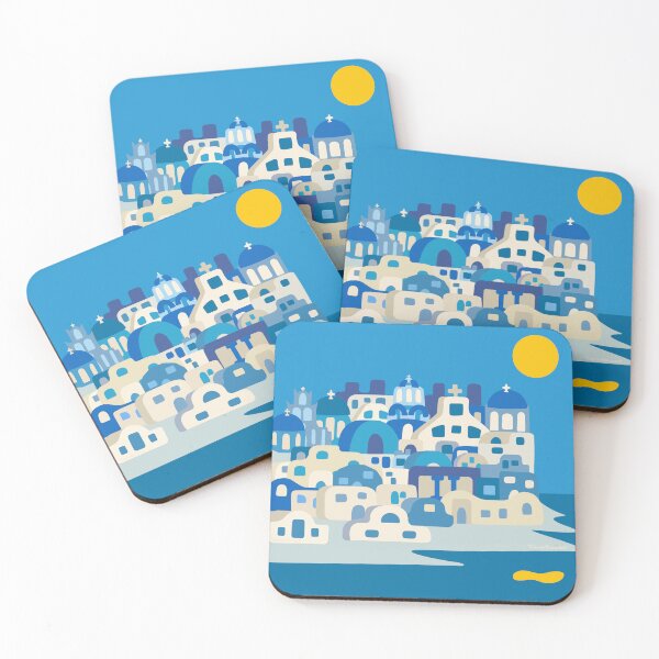 Item preview, Sunny Santorini designed and sold by Carrie Cantwell Art.