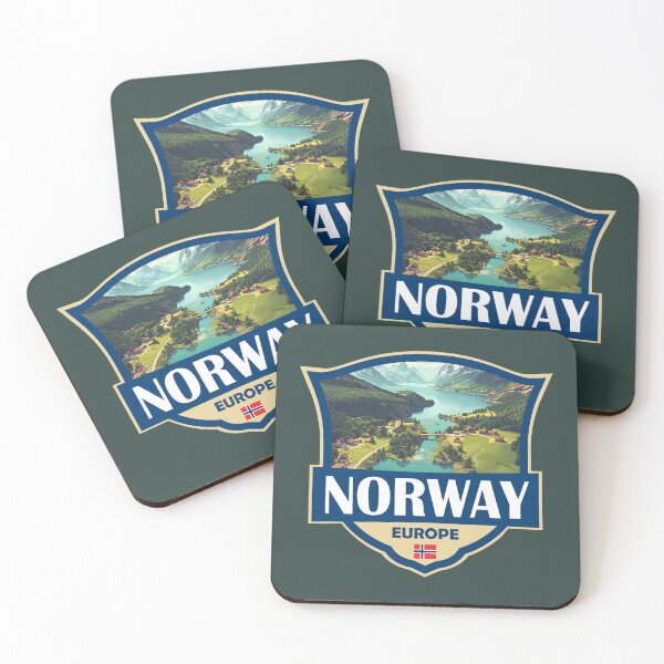 Item preview, Norway Illustration Retro Badge designed and sold by KrisSidDesigns.