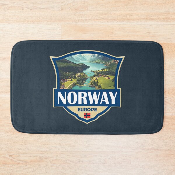 Item preview, Norway Illustration Retro Badge designed and sold by KrisSidDesigns.