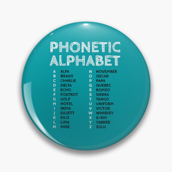 Item preview, NATO Phonetic Alphabet Chart – Turquoise Edition designed and sold by AnnSign.