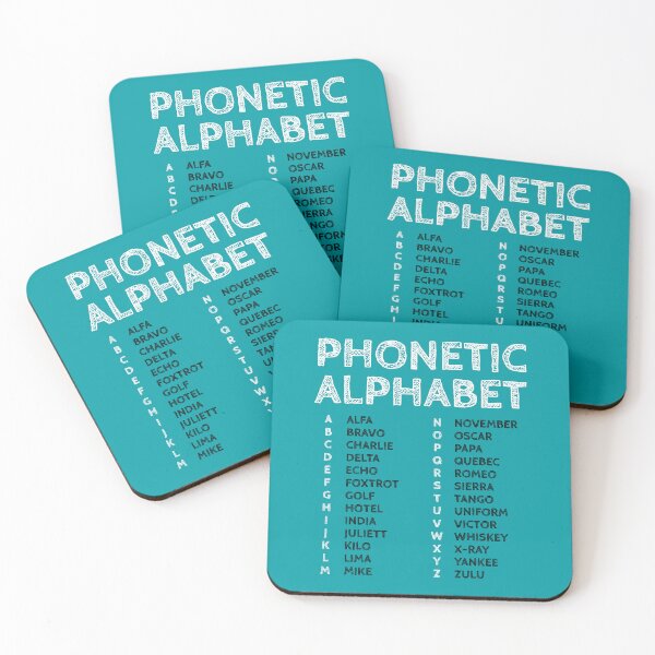 Item preview, NATO Phonetic Alphabet Chart – Turquoise Edition designed and sold by AnnSign.