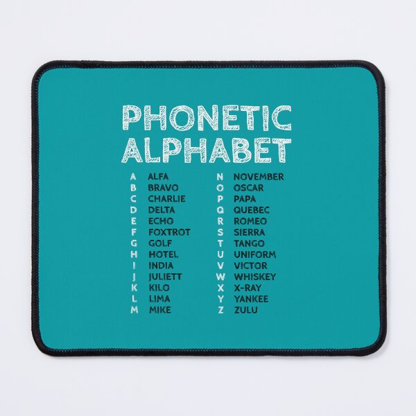 Item preview, NATO Phonetic Alphabet Chart – Turquoise Edition designed and sold by AnnSign.