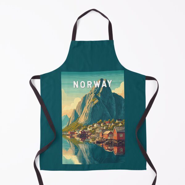 Item preview, Norway Illustration Travel Art Vintage designed and sold by KrisSidDesigns.
