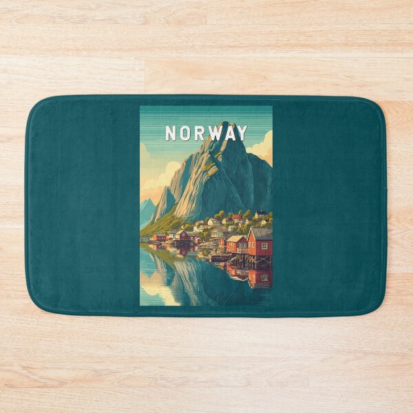 Item preview, Norway Illustration Travel Art Vintage designed and sold by KrisSidDesigns.