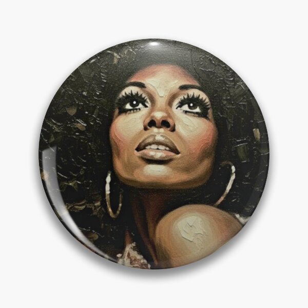 Item preview, The Supreme Muse: Diana Ross Soulful Impasto Portrait designed and sold by Art's Diner.
