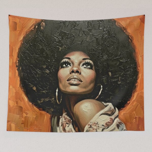 Item preview, The Supreme Muse: Diana Ross Soulful Impasto Portrait designed and sold by Art's Diner.