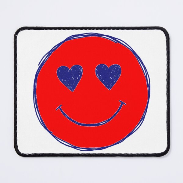 Item preview, Classic 90s Doodle Red Heart Eyes Smiley designed and sold by crazygoose30.