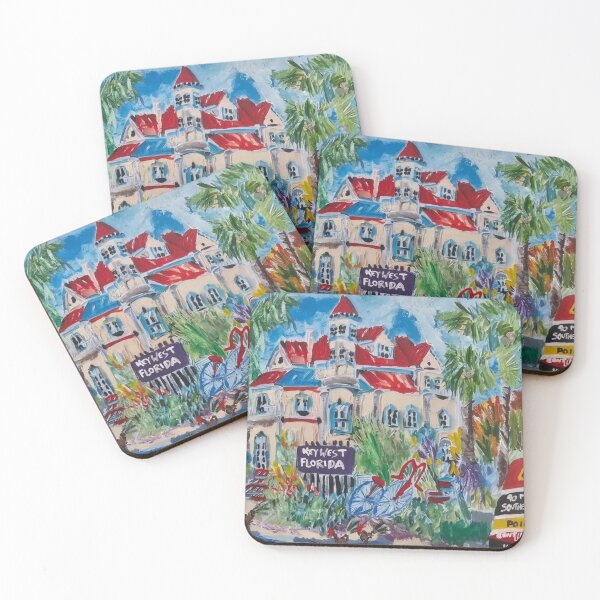 Item preview, Key West Florida Art Print | Tropical Island Painting designed and sold by Tiki Cove.