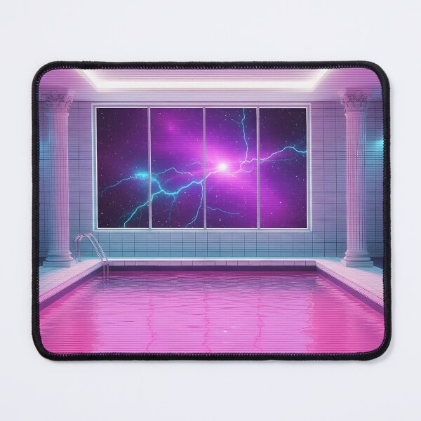 Item preview, Neon Vaporwave Pool Rooms - Aesthetic Liminal Space Art designed and sold by powersunlight.