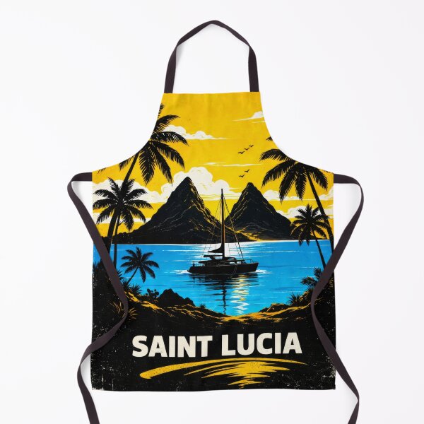 Item preview, Saint Lucia Pitons Golden Sunset in Soufriere Bay designed and sold by scicilysimonee.