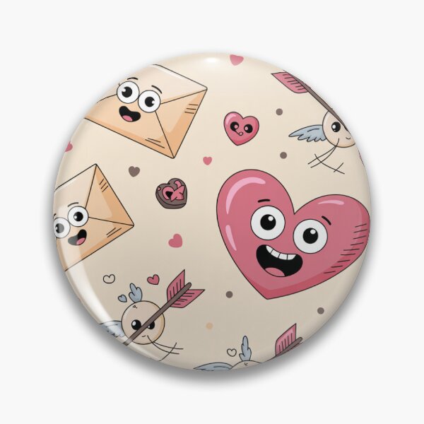 Item preview, Cute Kawaii Valentine's Day Pattern | Hearts Love Letters Cupids designed and sold by Midnight Veil Designs.