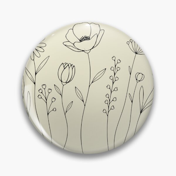 Item preview, Delicate Wildflowers Minimal Line Illustration designed and sold by Beyond Humble.