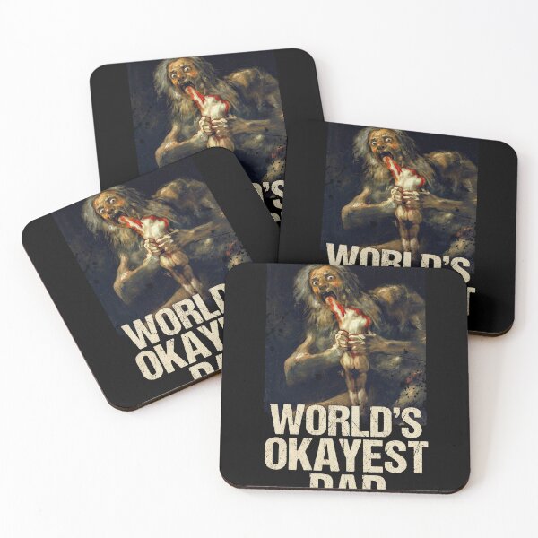 Item preview, World's Okayest Dad Saturn Devouring His Son Meme – Relatable Family Dinner Cursed Humor Devour me Daddy designed and sold by Senpaiwaves.