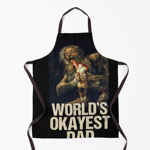 Item preview, World's Okayest Dad Saturn Devouring His Son Meme – Relatable Family Dinner Cursed Humor Devour me Daddy designed and sold by Senpaiwaves.