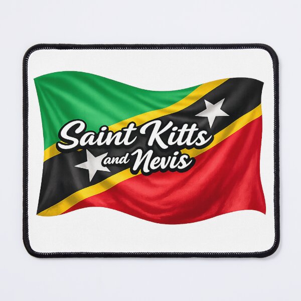 Item preview, Saint Kitts and Nevis Waving Flag Design – Caribbean Pride Graphic designed and sold by GarnerSupplyCo.