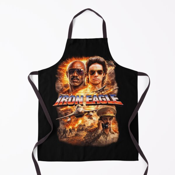 Item preview, Iron Eagle Retro 80s Action Movie Poster Style Fighter Jet T-Shirt Design designed and sold by screenpromos.
