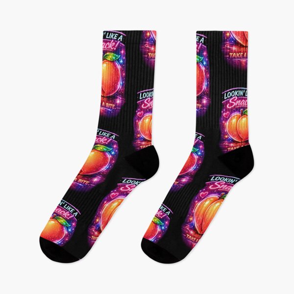 Item preview, Neon Peach Vibes – Lookin’ Like a Snack designed and sold by Gletschie.