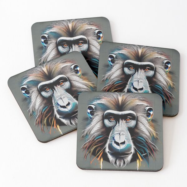Item preview, Baboon in Wild Gray — A First Sketch designed and sold by mrpropcake.