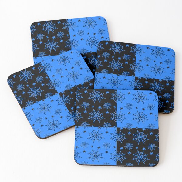 Item preview, Black and blue interchange web pattern designed and sold by serenebookworm.