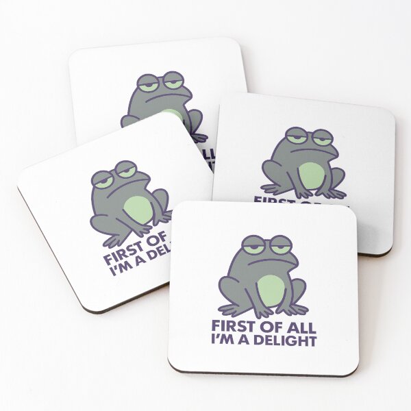 Item preview, First Of All I'm A Delight, Sarcastic Angry frog designed and sold by LuveraxArt.