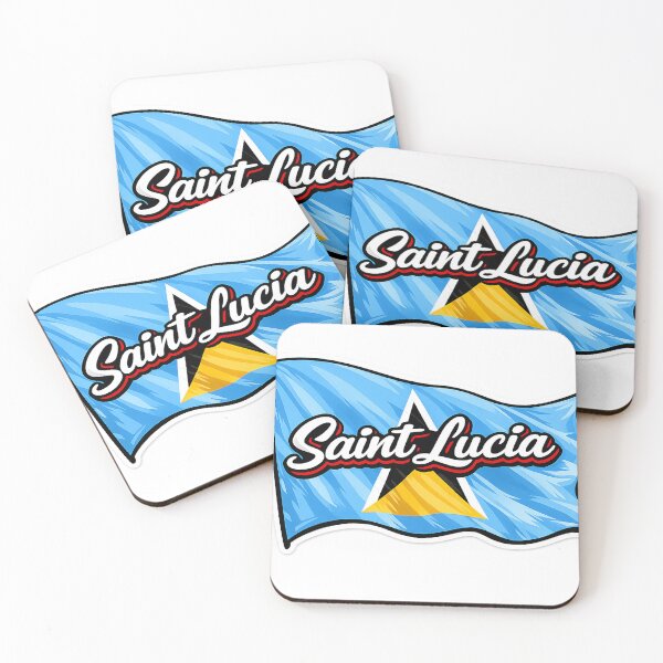 Item preview, Saint Lucia Waving Flag Design – St Lucia Caribbean Pride Graphic designed and sold by GarnerSupplyCo.