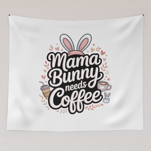 Item preview, Easter Mama Bunny Needs Coffee Mom, Coffee Lover Spring Ears designed and sold by BHMARTS.