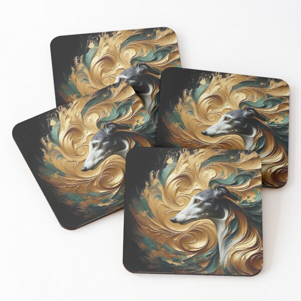 Item preview, Acrylic pouring and heavy impasto texture_04 designed and sold by GALOGO – Art for Sighthounds & Animal Welfare.