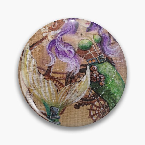 Item preview, Captain of Her Own Ship Steam Punk Mermaid Wheels Gears Top Hat  designed and sold by Lori Richardson.
