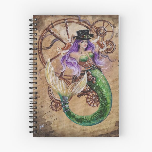 Item preview, Captain of Her Own Ship Steam Punk Mermaid Wheels Gears Top Hat  designed and sold by Lori Richardson.