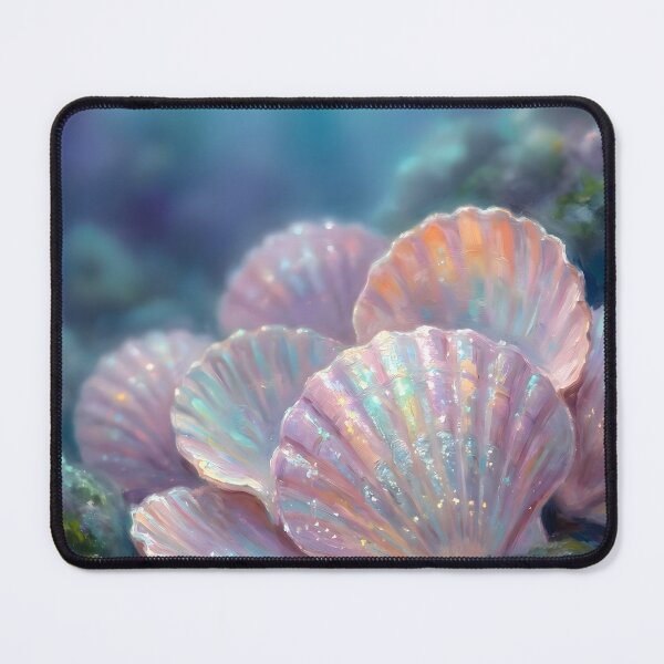 Item preview, Iridescent Seashells Painting Dreamy Ocean designed and sold by matchakpop.