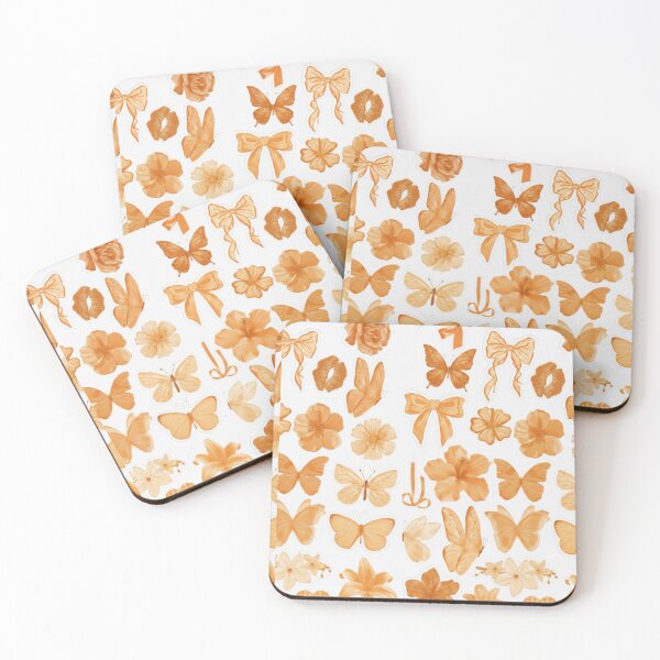 Item preview, Orange Aesthetic Coquette Butterfly and Floral Sticker Pack designed and sold by Camistudios.