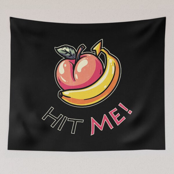Item preview, Banana Peach Hit Me designed and sold by Degenerate Scum.