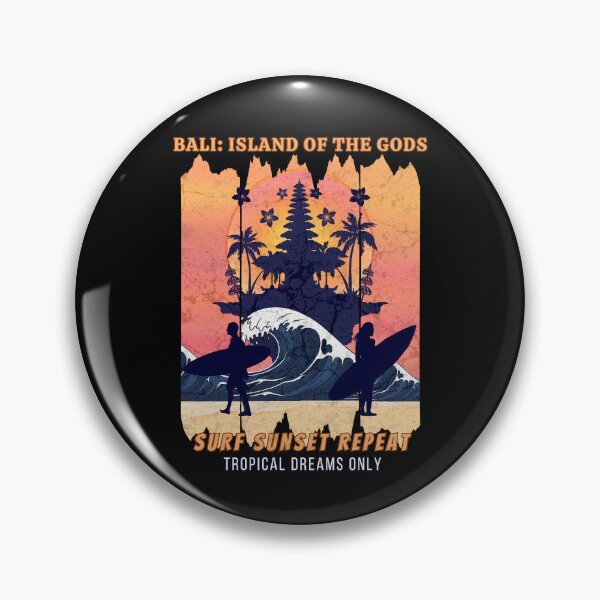 Item preview, Bali Island of the Gods - Retro Surf & Sunset Vintage Aesthetic designed and sold by Khanz4Design.