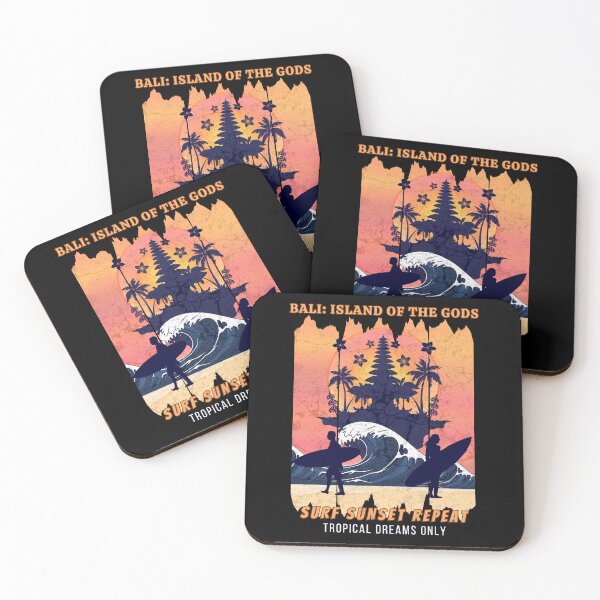 Item preview, Bali Island of the Gods - Retro Surf & Sunset Vintage Aesthetic designed and sold by Khanz4Design.