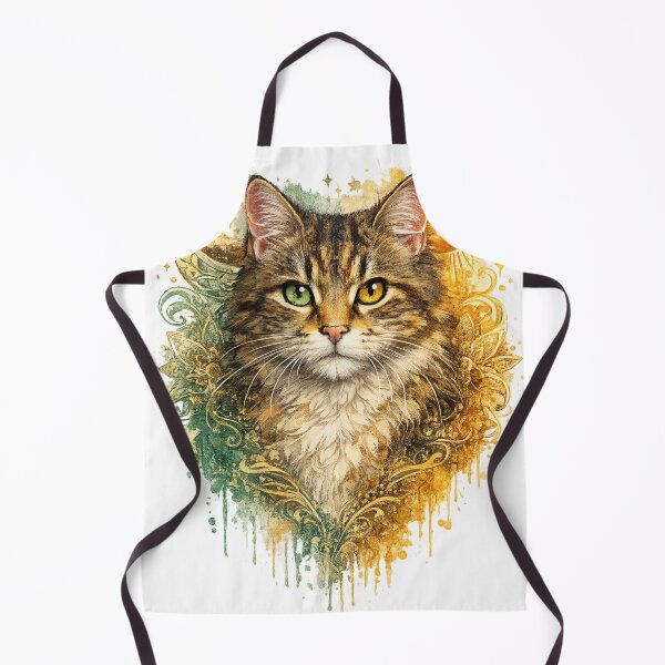 Item preview, Vintage Celestial Cat – Golden Sun and Moon Art designed and sold by EpicwaveDesigns.