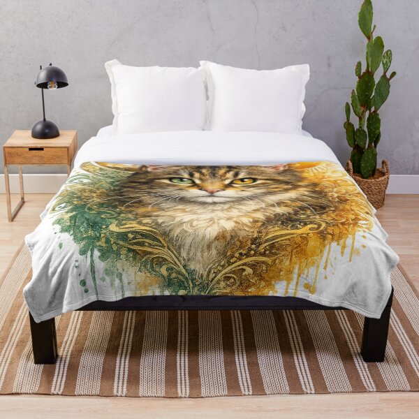 Item preview, Vintage Celestial Cat – Golden Sun and Moon Art designed and sold by EpicwaveDesigns.
