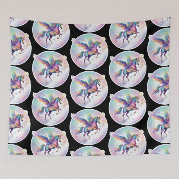 Item preview, Fantasy Colorful Unicorn designed and sold by Can't Sleep Crafts stickers and more.