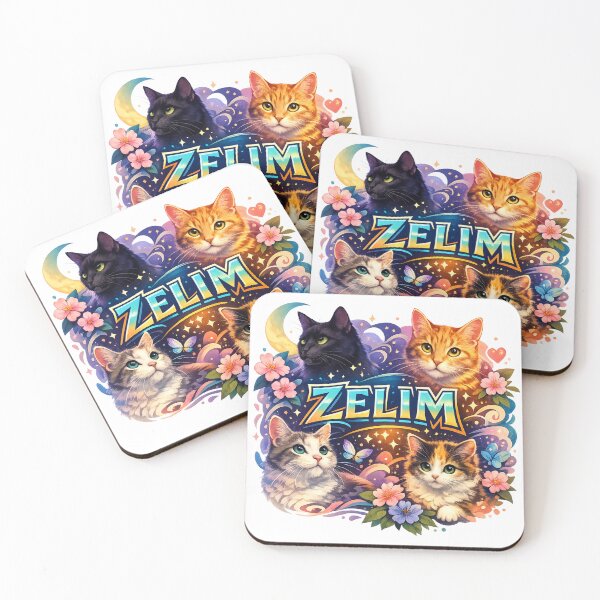 Item preview, ZELIM Magical Cats – Cute Moon & Sun Kitty Design designed and sold by EpicwaveDesigns.