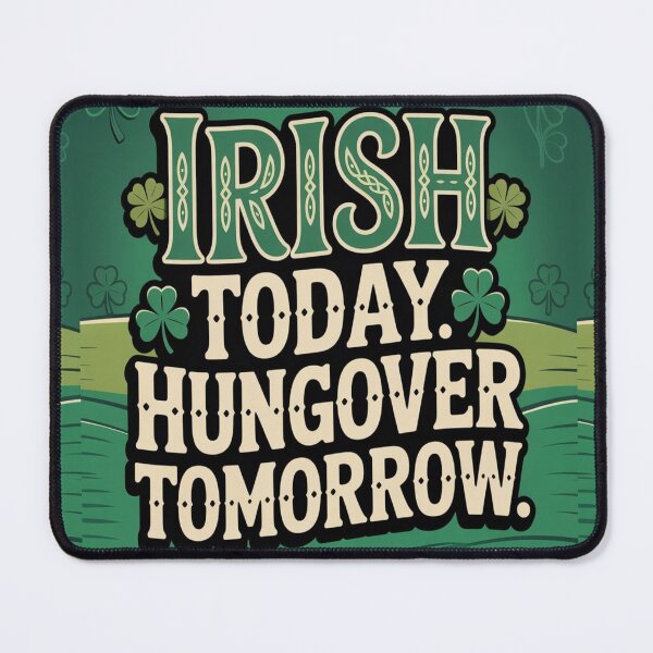 Item preview, Irish Today Hungover Tomorrow Funny St. Patrick’s Day - Shamrock Drinking Humor designed and sold by InspiredCreatives.
