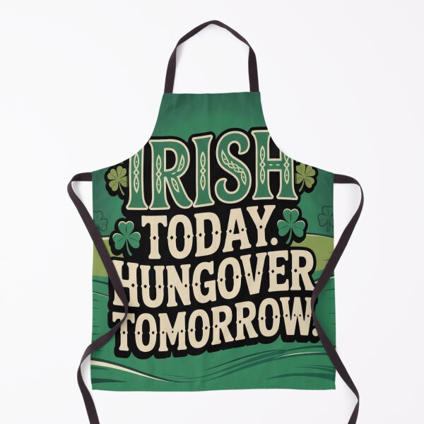 Item preview, Irish Today Hungover Tomorrow Funny St. Patrick’s Day - Shamrock Drinking Humor designed and sold by InspiredCreatives.