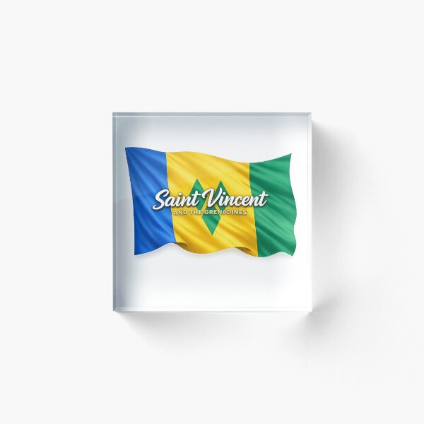 Item preview, Saint Vincent and the Grenadines Waving Flag – Caribbean Pride Design designed and sold by GarnerSupplyCo.