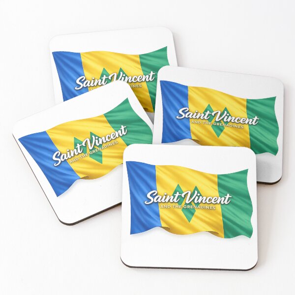 Item preview, Saint Vincent and the Grenadines Waving Flag – Caribbean Pride Design designed and sold by GarnerSupplyCo.