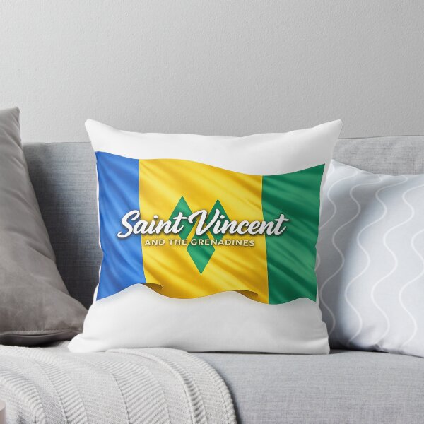 Item preview, Saint Vincent and the Grenadines Waving Flag – Caribbean Pride Design designed and sold by GarnerSupplyCo.