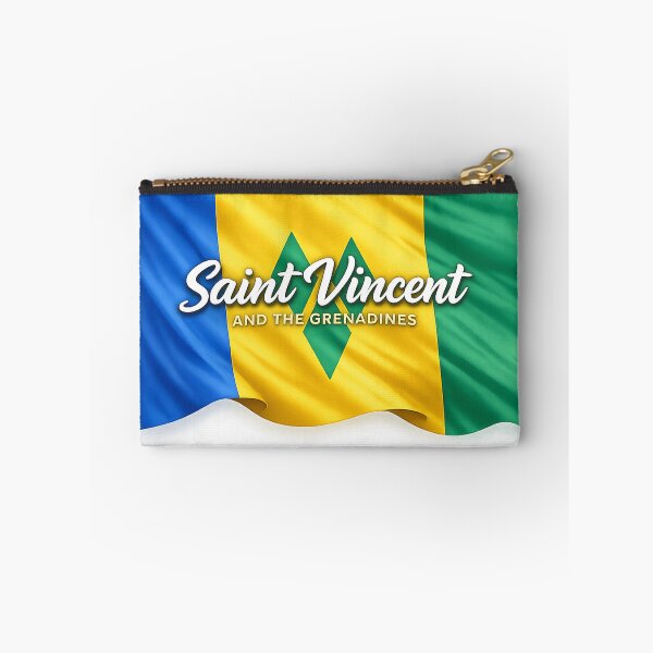 Item preview, Saint Vincent and the Grenadines Waving Flag – Caribbean Pride Design designed and sold by GarnerSupplyCo.